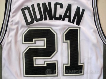 Camiseta Duncan #21 San Antonio Spurs Blanco