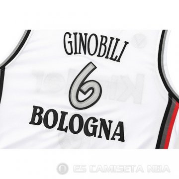 Camiseta Kinder Ginobili #6 Pelicula Blanco