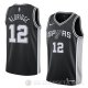 Camiseta Lamarcus Aldridge #12 San Antonio Spurs Icon 2017-18 Negro