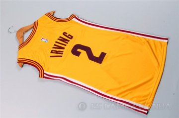 Camiseta Irving #2 Cleveland Cavaliers Mujer Amarillo