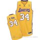 Camiseta O neal #34 Los Angeles Lakers Amarillo Rev30