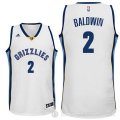 Camisetas Baldwin #2 Memphis Grizzlie Blanco