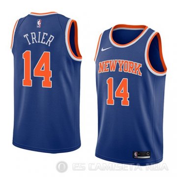 Camiseta Allonzo Trier #14 New York Knicks Icon 2018 Azul