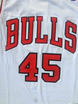 Camiseta Bulls Logotipo #45 Retro Jordan Blannco
