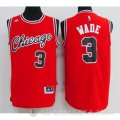Camiseta Bulls Wade #3 Ligaduras Retro Rojo