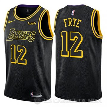 Camiseta Channing Frye #12 Los Angeles Lakers Ciudad 2018 Negro