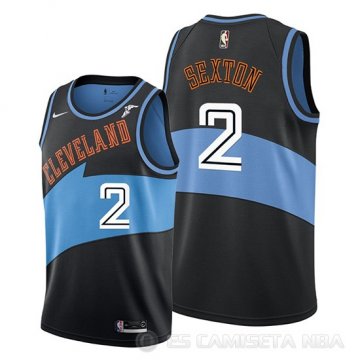 Camiseta Collin Sexton #2 Cleveland Cavaliers Classic Edition 2019-20 Negro