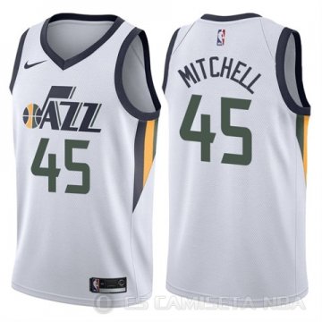 Camiseta Donovan Mitchell #45 Utah Jazz Association 2017-18 Negro