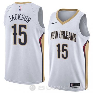 Camiseta Frank Jackson #15 New Orleans Pelicans Association 2018 Blanco