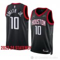 Camiseta Jabari Smith Jr #10 Houston Rockets Statement 2023-24 Negro