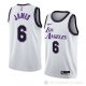 Camiseta LeBron James #6 Los Angeles Lakers Ciudad 2022-23 Blanco