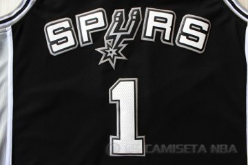 Camiseta McGrady #1 San Antonio Spurs Negro