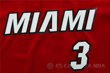 Camiseta Wade #3 Miami Heat Mujer Rojo