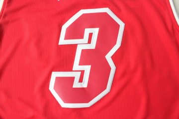 Camiseta Wade #3 Heats 2012 Navidad Rojo
