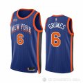 Camiseta Quentin Grimes #6 New York Knicks Ciudad 2023-24 Azul