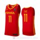 Camiseta Sebas Saiz #11 Espana 2019 FIBA Baketball World Cup Rojo