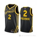 Camiseta Brandin Podziemski #2 Golden State Warriors Ciudad 2023-24 Negro