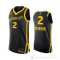 Camiseta Brandin Podziemski #2 Golden State Warriors Ciudad Autentico 2023-24 Negro