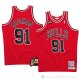 Camiseta Dennis Rodman #91 Chicago Bulls Mitchell & Ness 1997-98 NBA Finals Rojo