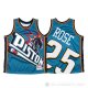 Camiseta Derrick Rose #25 Detroit Pistons Mitchell & Ness Big Face Azul