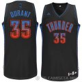 Camiseta Durant #35 Oklahoma City Thunder Ambiente 2015 Negro