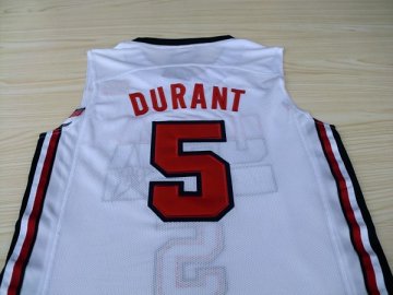 Camiseta Durant #5 USA 1992 Blanco