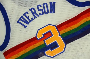 Camiseta Iverson #3 Denver Nuggets Retro Blanco