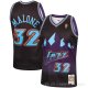 Camiseta Karl Malone #32 Utah Jazz Mitchell & Ness 1996-97 Negro