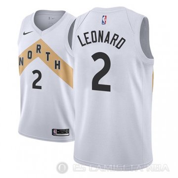 Camiseta Kawhi Leonard #2 Toronto Raptors Ciudad 2018 Blanco