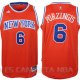 Camiseta Porzingis #6 New York Knicks Naranja