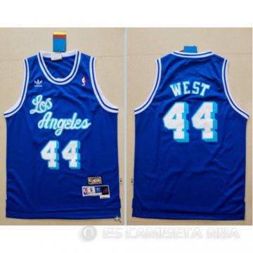 Camiseta Retro West #44 Los Angeles Lakers Azul
