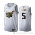 Camiseta Nicolas Batum #5 Golden Edition Charlotte Hornets 2019-20 Blanco