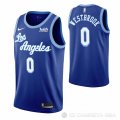Camiseta Russell Westbrook NO 0 Los Angeles Lakers Hardwood Classic 2021-2022 Azul
