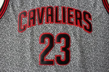 Camiseta James #23 Cavaliers 2013 Moda Estatica Gris