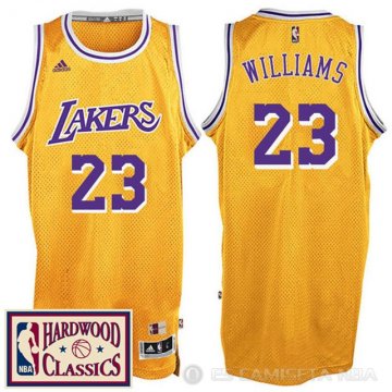 Camiseta Williams #34 Los Angeles Lakers Retro Amarillo 2016/2017