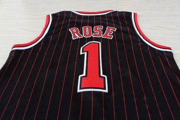 Camiseta retro Rose #1 Chicago Bulls Negro