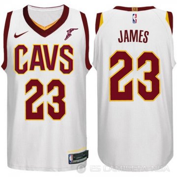 Nike Camiseta James #23 Cleveland Cavaliers 2017-18 Blanco Nike Camiseta James #23 Cleveland Cavaliers 2017-18 Blanco