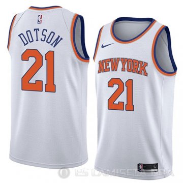 Camiseta Damyean Dotson #21 New York Knicks Association 2018 Blanco