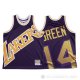 Camiseta Danny Green #14 Los Angeles Lakers Mitchell & Ness Big Face Violeta