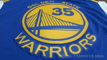 Camiseta Durant #35 Golden State Warriors Autentico Nino 2017-18 Azul