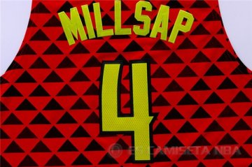 Camiseta Millsap #4 Atlanta Hawks Rojo