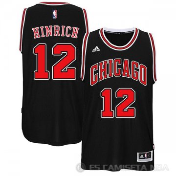 Camiseta Hinrich #12 Chicago Bulls Negro