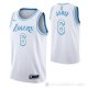 Camiseta LeBron James NO 6 Los Angeles Lakers Ciudad 2021-22 Blanco