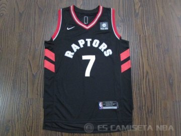 Camiseta Lowry #7 Toronto Raptors Autentico 2017-18 Negro