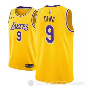 Camiseta Luol Deng #9 Los Angeles Lakers Icon 2018 Oro
