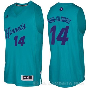 Camiseta Michael kidd-Gilchrist #14 Charlotte Hornets Navidad 2016 Teal