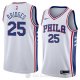Camiseta Mikal Bridges #25 Philadelphia 76ers Association 2018 Blanco