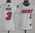 Camiseta Wade #3 Miami Heat Mujer Blanco