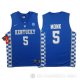Camiseta NCAA Monk #0 Kentucky Wildcats Azul