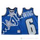 Camiseta Patrick Ewing #6 Orlando Magic Mitchell & Ness Big Face Azul